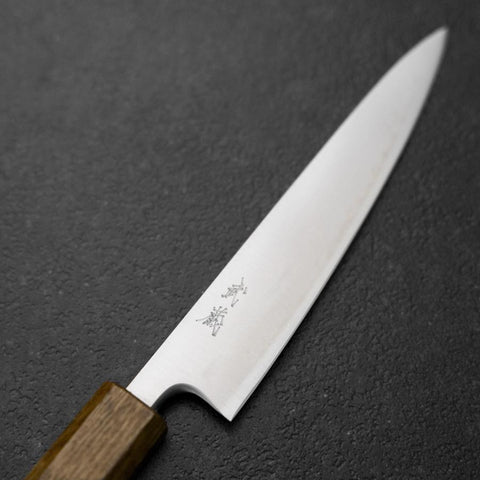 Petty Blue Super Polished Yaki Urushi Handle 135mm-[Musashi]-[Japanese-Kitchen-Knives]