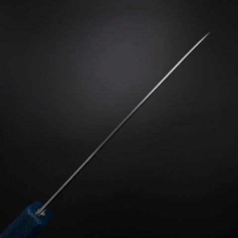 Petty Chromax Polished Blue Urushi Handle 150mm (5.9”)-[Musashi]-[Japanese-Kitchen-Knives]