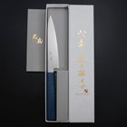 Petty Chromax Polished Blue Urushi Handle 150mm (5.9”)-[Musashi]-[Japanese-Kitchen-Knives]
