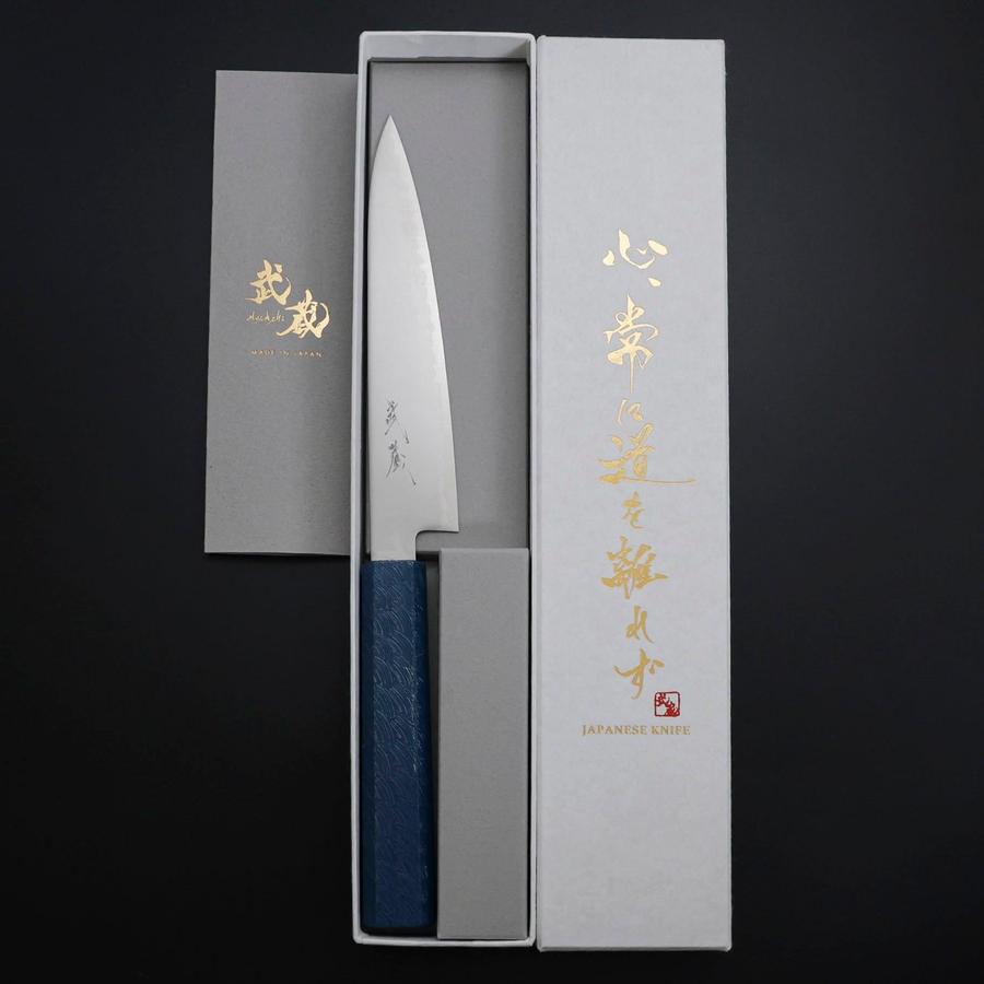 Petty Chromax Polished Blue Urushi Handle 150mm – MUSASHI