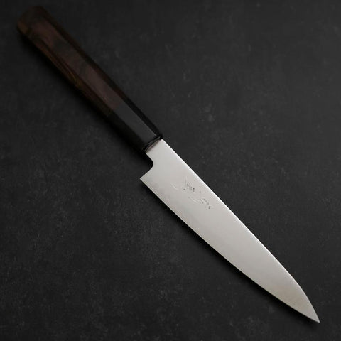 Petty Chromax Polished Buffalo Ebony Handle 150mm (5.9”)-[Musashi]-[Japanese-Kitchen-Knives]