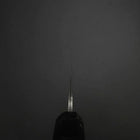 Petty Cobalt Stainless HRC62 Kurouchi Damascus Buffalo Ebony Handle 150mm (5.9”)-[Musashi]-[Japanese-Kitchen-Knives]