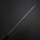 Petty Cobalt Stainless HRC62 Kurouchi Damascus Buffalo Ebony Handle 150mm (5.9”)-[Musashi]-[Japanese-Kitchen-Knives]