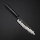 Petty Cobalt Stainless HRC62 Kurouchi Damascus Buffalo Ebony Handle 150mm (5.9”)-[Musashi]-[Japanese-Kitchen-Knives]
