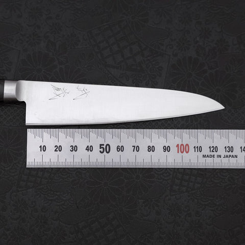 Petty Knife AUS-8 Polished Western Black Handle 120mm-[Musashi]-[Japanese-Kitchen-Knives]