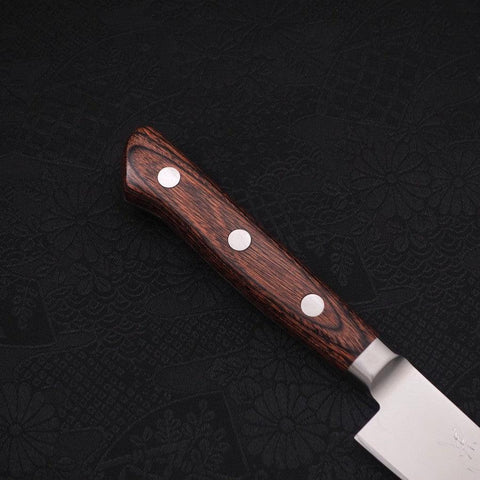 Petty Knife AUS-8 Polished Western Mahogany Handle 120mm (4.7”)-[Musashi]-[Japanese-Kitchen-Knives]