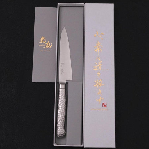 Petty Knife VG-5 Polished Western Handle 120mm (4.7”)-[Musashi]-[Japanese-Kitchen-Knives]