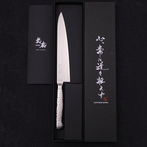 Petty Knife VG-5 Polished Western Handle 180mm (7”)-[Musashi]-[Japanese-Kitchen-Knives]