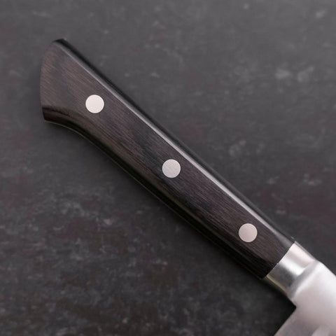 Petty Molybdenum Polished Dimples Western Black Handle 150mm (5.9”)-[Musashi]-[Japanese-Kitchen-Knives]