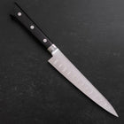 Petty Molybdenum Polished Dimples Western Black Handle 150mm (5.9”)-[Musashi]-[Japanese-Kitchen-Knives]