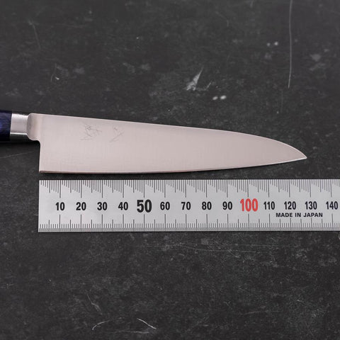 Petty Molybdenum Polished Western Blue Handle 120mm (4.7”)-[Musashi]-[Japanese-Kitchen-Knives]