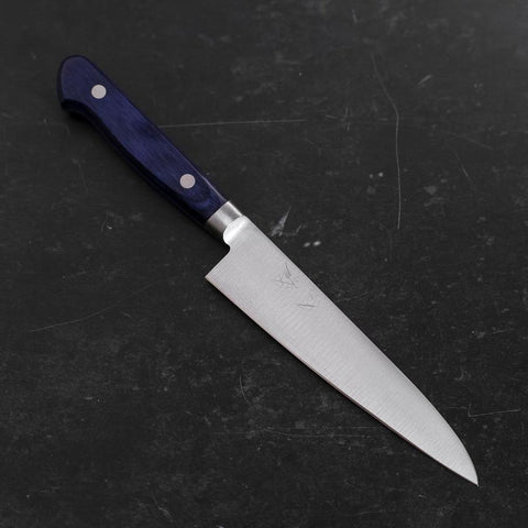 Petty Molybdenum Polished Western Blue Handle 120mm (4.7”)-[Musashi]-[Japanese-Kitchen-Knives]