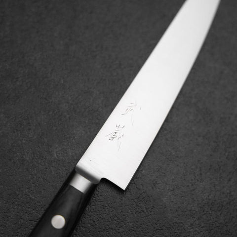Petty Molybdenum Polished Western Purple Handle 150mm-[Musashi]-[Japanese-Kitchen-Knives]