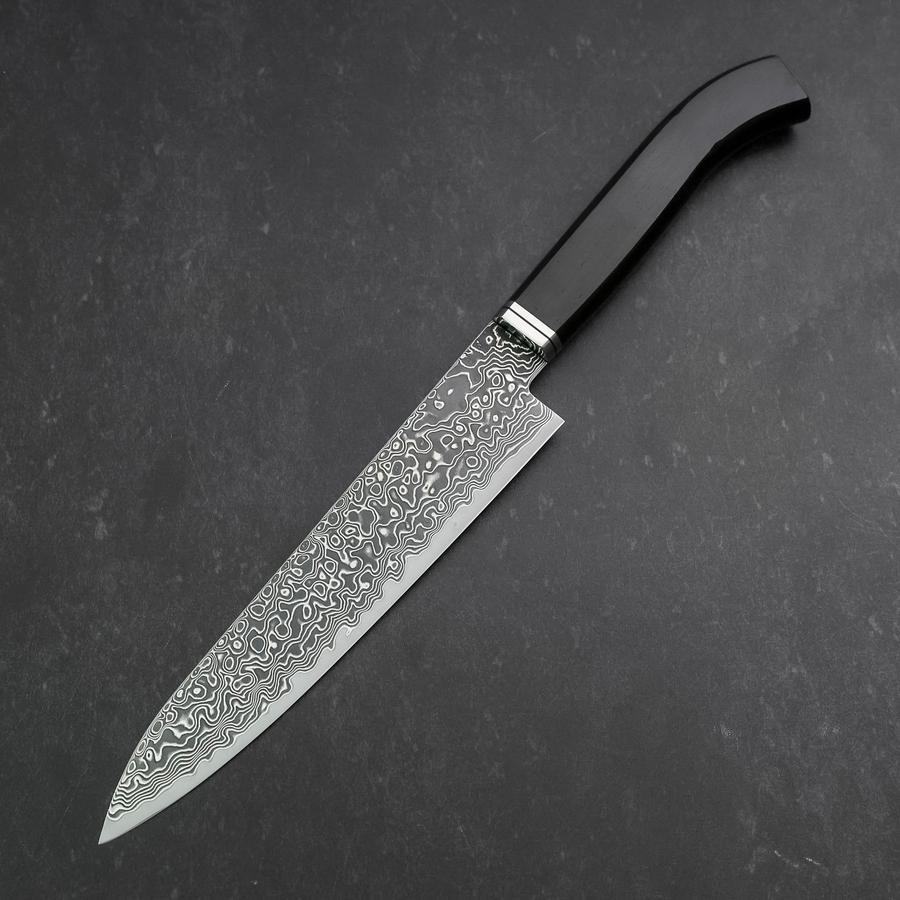 Petty SG-2 Black Damascus Western Ebony Handle 155mm-[Musashi]-[Japanese-Kitchen-Knives]