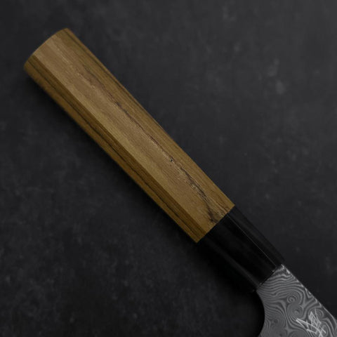 Petty SG-2 Damascus Buffalo Teak Handle 120mm (4.7”)-[Musashi]-[Japanese-Kitchen-Knives]