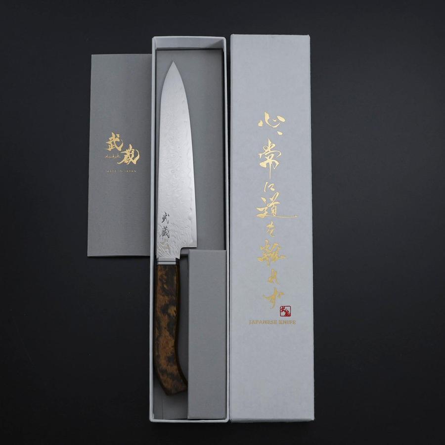 Petty SG-2 Damascus Western Golden Ebony Handle 155mm (6.1”)-[Musashi]-[Japanese-Kitchen-Knives]
