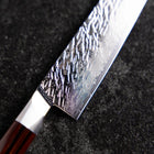 Petty SG-2 Mirror Tsuchime Damascus Octagonal Mahogany Handle 150mm (5.9”)-[Musashi]-[Japanese-Kitchen-Knives]
