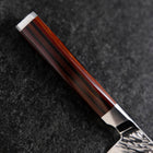 Petty SG-2 Mirror Tsuchime Damascus Octagonal Mahogany Handle 150mm (5.9”)-[Musashi]-[Japanese-Kitchen-Knives]