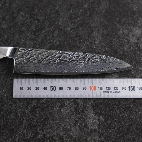 Petty SG-2 Mirror Tsuchime Damascus Octagonal Mahogany Handle 150mm (5.9”)-[Musashi]-[Japanese-Kitchen-Knives]