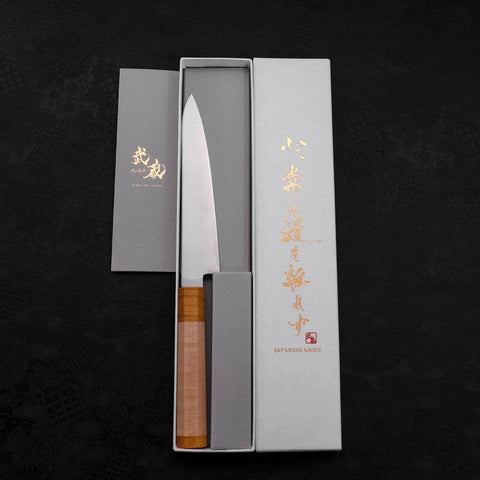 Petty SG-2 Polished Maple Yellow Handle 150mm (5.9”)-[Musashi]-[Japanese-Kitchen-Knives]