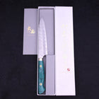 Petty SG-2 Tsuchime Turquoise Green Handle 150mm (5.9”)-[Musashi]-[Japanese-Kitchen-Knives]