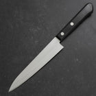 Petty SK Steel Polished Western Black Handle 150mm (5.9”)-[Musashi]-[Japanese-Kitchen-Knives]