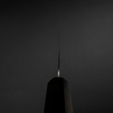 Petty SLD Black Damascus Ebony Handle 130mm-[Musashi]-[Japanese-Kitchen-Knives]