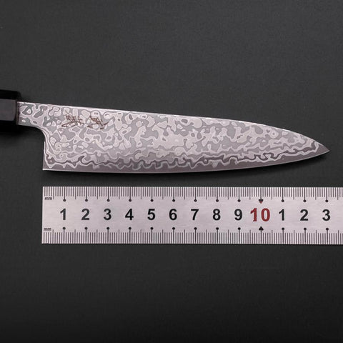 Petty SLD Black Damascus Ebony Handle 130mm-[Musashi]-[Japanese-Kitchen-Knives]