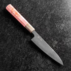Petty SLD Mirror Buffalo Dark Pink Maple Handle 130mm (5.1”)-[Musashi]-[Japanese-Kitchen-Knives]