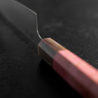 Petty SLD Mirror Buffalo Dark Pink Maple Handle 130mm-[Musashi]-[Japanese-Kitchen-Knives]