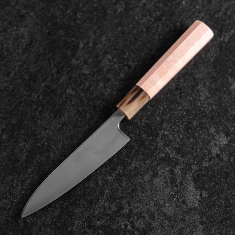 Petty SLD Mirror Buffalo Light Pink Maple Handle 130mm (5.1”)-[Musashi]-[Japanese-Kitchen-Knives]