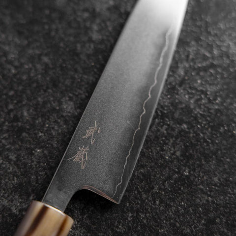 Petty SLD Mirror Buffalo Light Pink Maple Handle 130mm (5.1”)-[Musashi]-[Japanese-Kitchen-Knives]