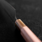 Petty SLD Mirror Buffalo Light Pink Maple Handle 130mm (5.1”)-[Musashi]-[Japanese-Kitchen-Knives]
