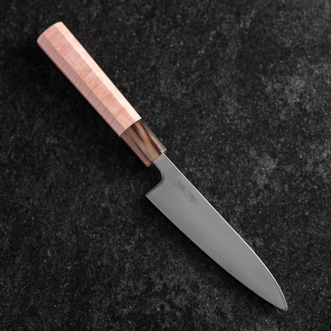 Petty SLD Mirror Buffalo Light Pink Maple Handle 130mm-[Musashi]-[Japanese-Kitchen-Knives]