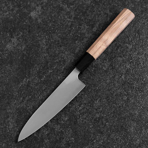 Petty SLD Mirror Buffalo Walnut Handle 130mm-[Musashi]-[Japanese-Kitchen-Knives]