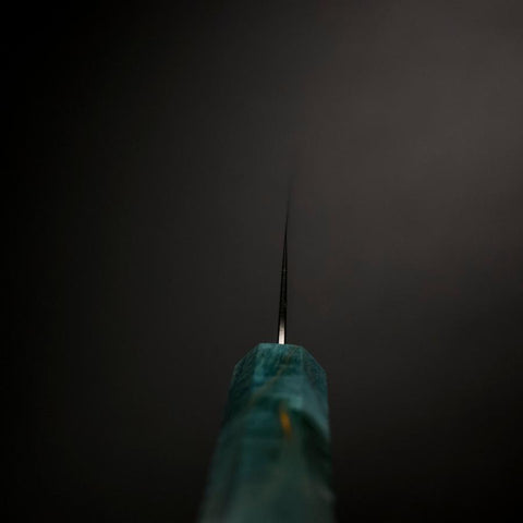 Petty SLD Mirror Coral Shore Handle 130mm-[Musashi]-[Japanese-Kitchen-Knives]