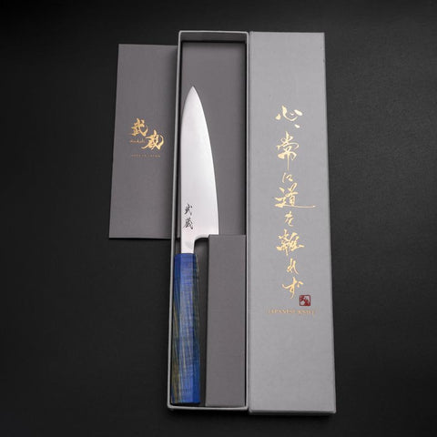 Petty SLD Mirror Shoreline Handle 130mm-[Musashi]-[Japanese-Kitchen-Knives]