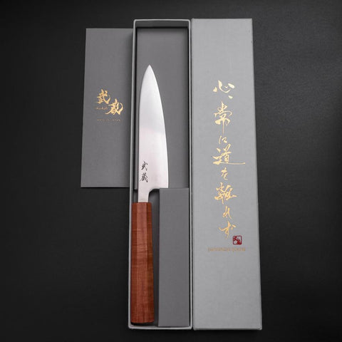 Petty SLD Mirror Sunset Orange Handle 130mm (5.1”)-[Musashi]-[Japanese-Kitchen-Knives]