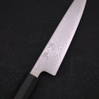 Petty SLD Wave Nickel Damascus Buffalo Ebony Handle 135mm (5.3”)-[Musashi]-[Japanese-Kitchen-Knives]