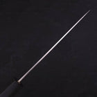 Petty SLD Wave Nickel Damascus Buffalo Ebony Handle 135mm (5.3”)-[Musashi]-[Japanese-Kitchen-Knives]