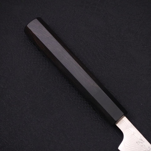 Petty SLD Wave Nickel Damascus Buffalo Ebony Handle 90mm (3.5”)-[Musashi]-[Japanese-Kitchen-Knives]