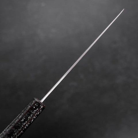 Petty SLD Wave Nickel Damascus Silver Pattern Urushi Handle 135mm (5.3”)-[Musashi]-[Japanese-Kitchen-Knives]