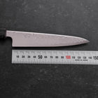 Petty SLD Wave Nickel Damascus Silver Pattern Urushi Handle 135mm (5.3”)-[Musashi]-[Japanese-Kitchen-Knives]