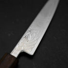 Petty SLD Wave Nickel Damascus Sumi Urushi Handle 135mm (5.3”)-[Musashi]-[Japanese-Kitchen-Knives]