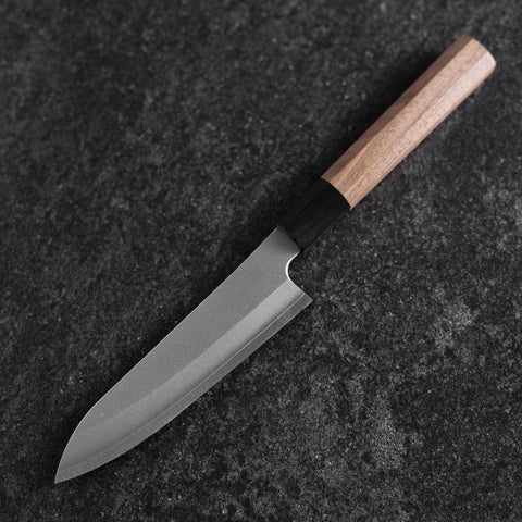 Petty Silver Steel #3 Kasumi Buffalo Walnut Handle 135mm-[Musashi]-[Japanese-Kitchen-Knives]