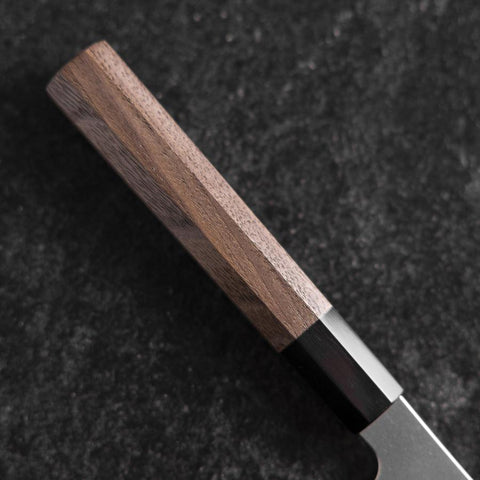 Petty Silver Steel #3 Kasumi Buffalo Walnut Handle 135mm-[Musashi]-[Japanese-Kitchen-Knives]