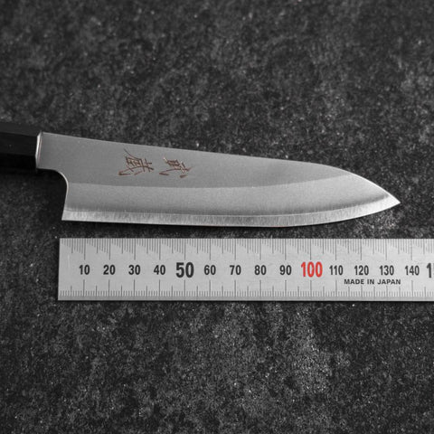 Petty Silver Steel #3 Kasumi Buffalo Walnut Handle 135mm-[Musashi]-[Japanese-Kitchen-Knives]