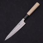 Petty Silver Steel #3 Nashiji Buffalo Magnolia Handle 135mm (5.3”)-[Musashi]-[Japanese-Kitchen-Knives]