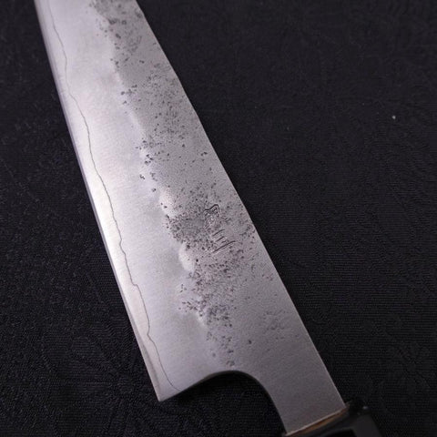 Petty Silver Steel #3 Nashiji Buffalo Magnolia Handle 135mm (5.3”)-[Musashi]-[Japanese-Kitchen-Knives]
