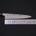 Petty Silver Steel #3 Nashiji Buffalo Magnolia Handle 135mm (5.3”)-[Musashi]-[Japanese-Kitchen-Knives]